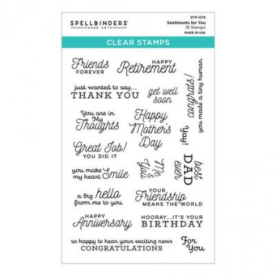 Spellbinders Clear Stamps - Sentiments For You